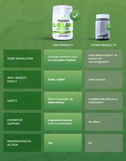 Comparison of NL-Selank vs other products: benefits for sleep, anxiety, safety, memory and immunity – Synthagen Labs
